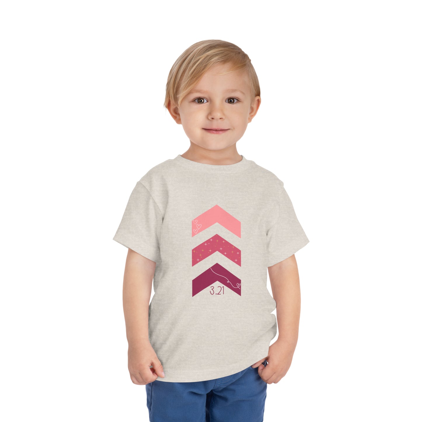 Down Syndrome 3.21 Arrows Toddler Short Sleeve Tee