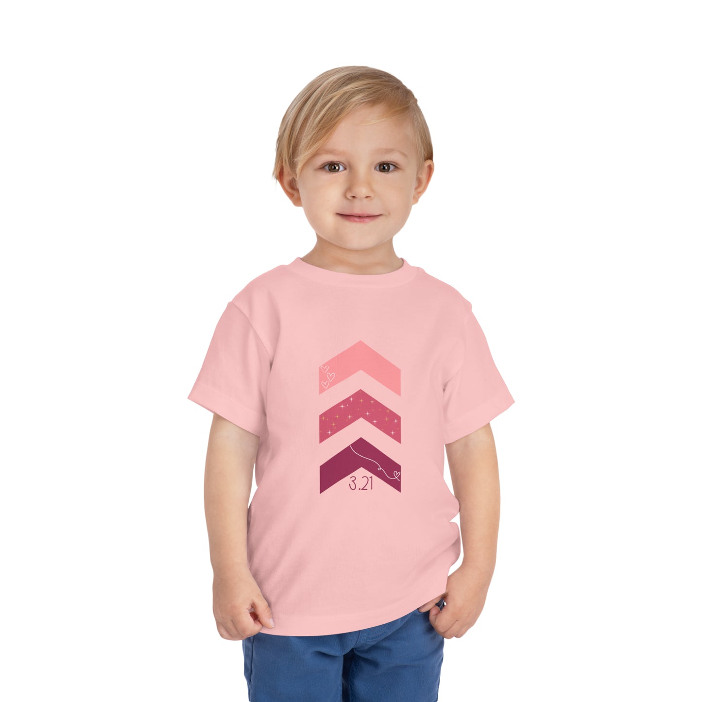 Down Syndrome 3.21 Arrows Toddler Short Sleeve Tee