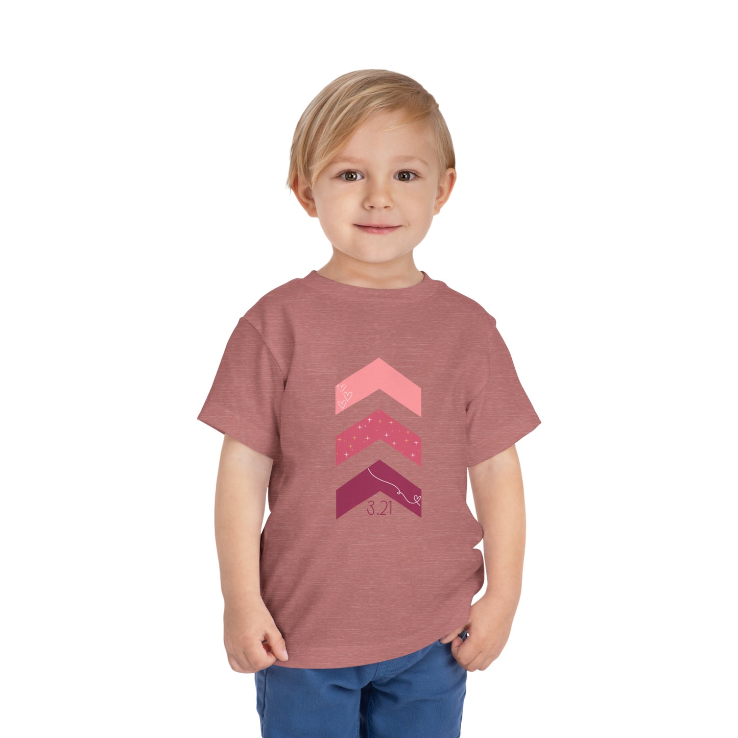 Down Syndrome 3.21 Arrows Toddler Short Sleeve Tee