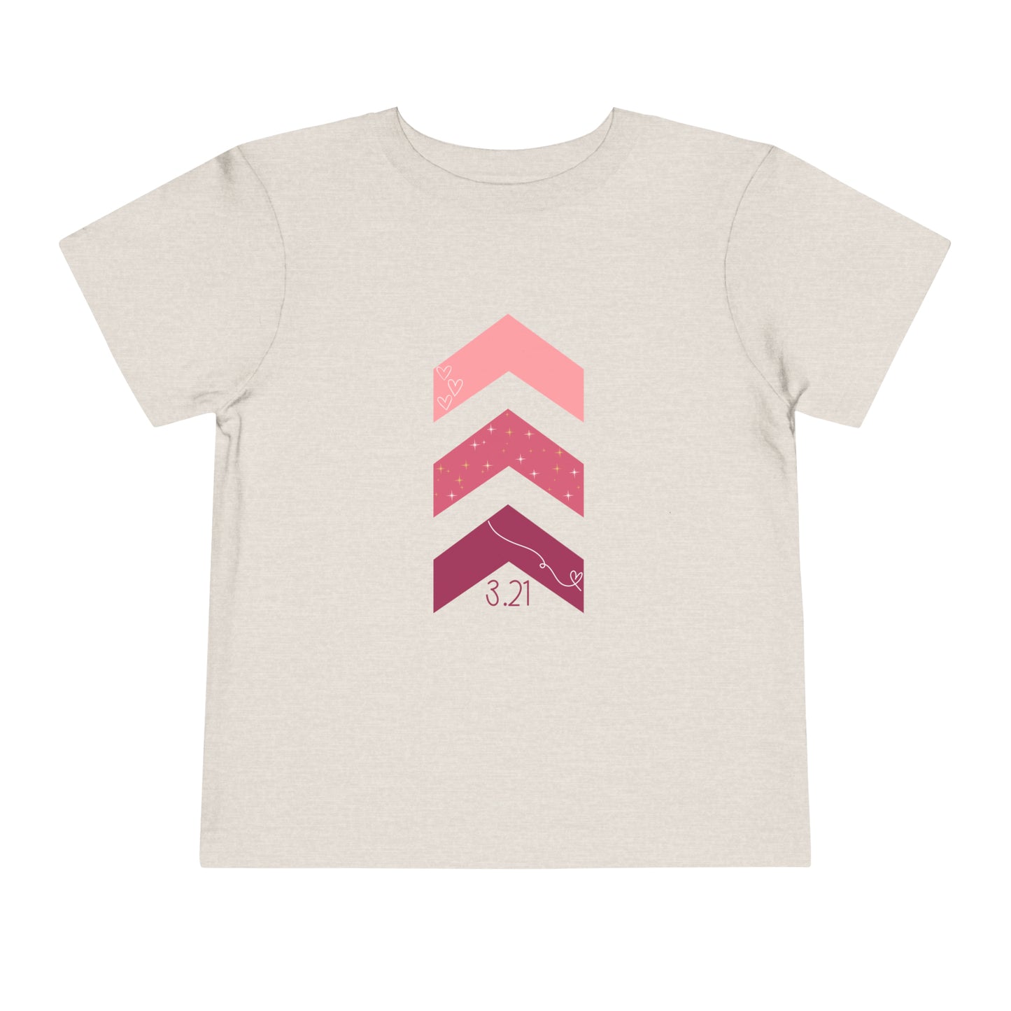 Down Syndrome 3.21 Arrows Toddler Short Sleeve Tee