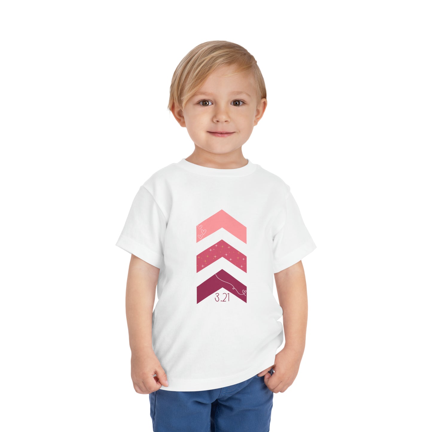 Down Syndrome 3.21 Arrows Toddler Short Sleeve Tee