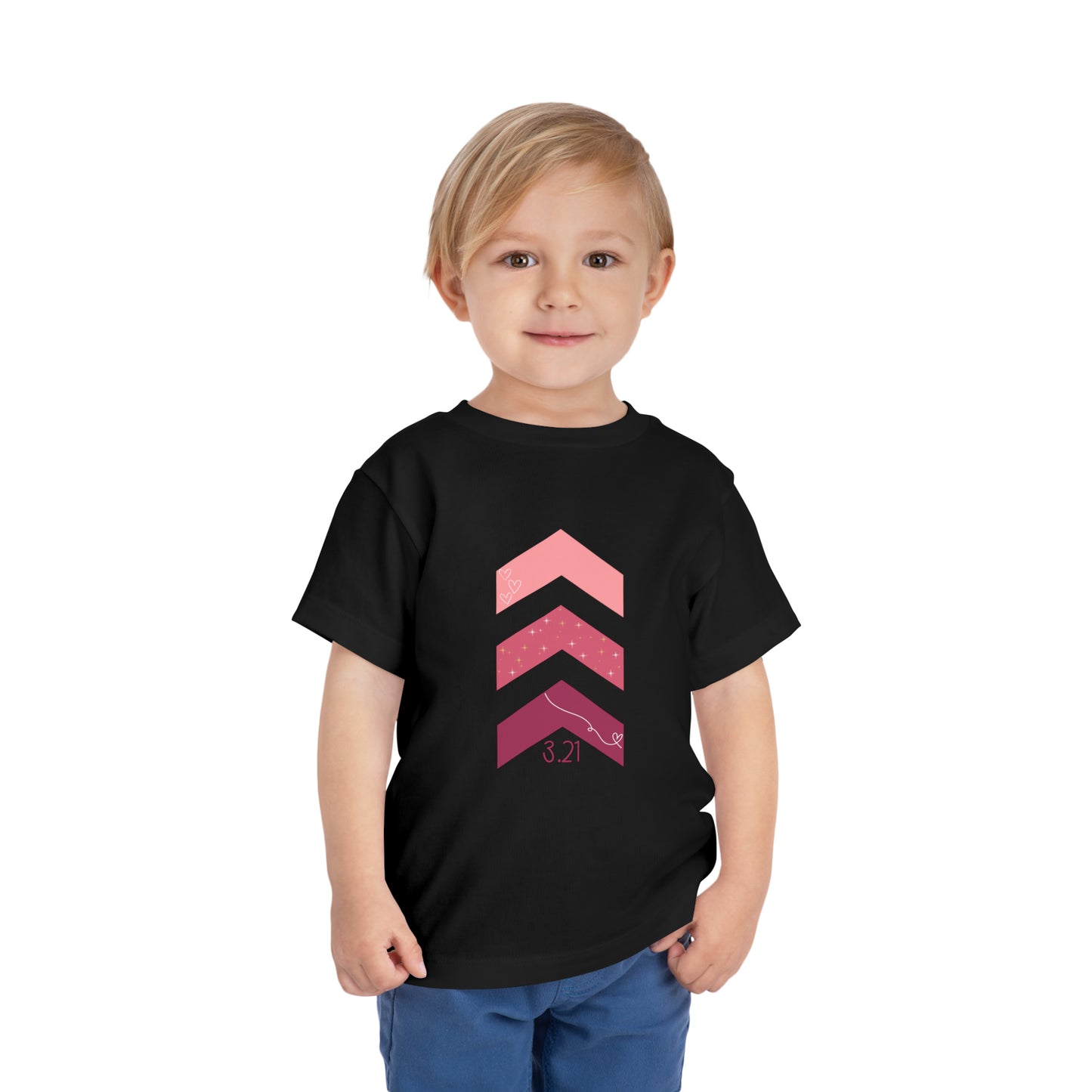 Down Syndrome 3.21 Arrows Toddler Short Sleeve Tee