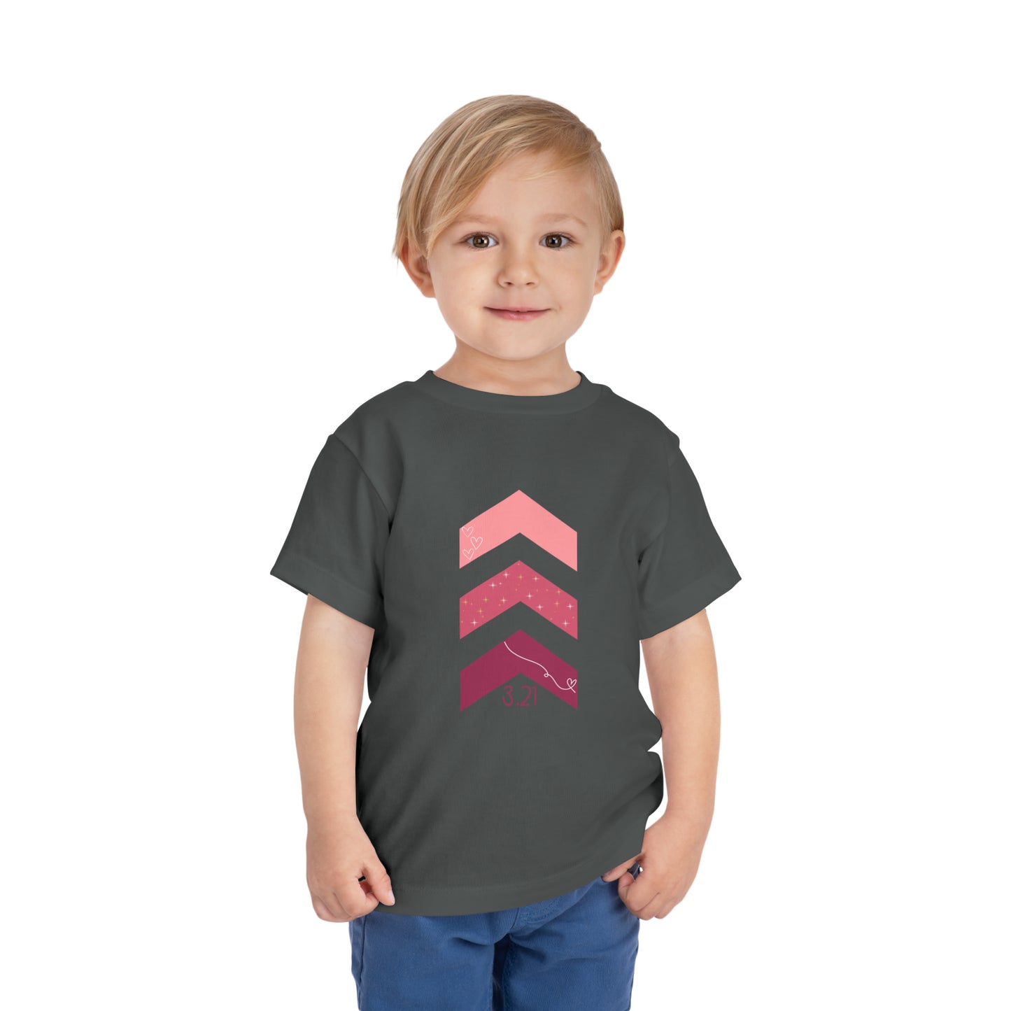 Down Syndrome 3.21 Arrows Toddler Short Sleeve Tee